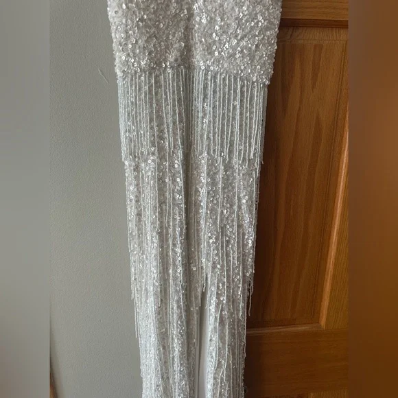 Jovani Beaded Fringe Dress - Picture 13 of 16